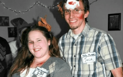 Cheap, DIY, Couple’s Costume: Jack & Jill (Crutches Halloween Costume)