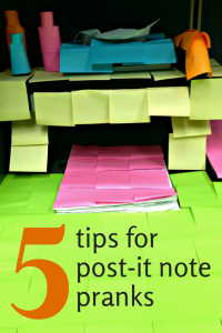 5 tips for decorating with post-it notes | 5 tips for post-it note pranks